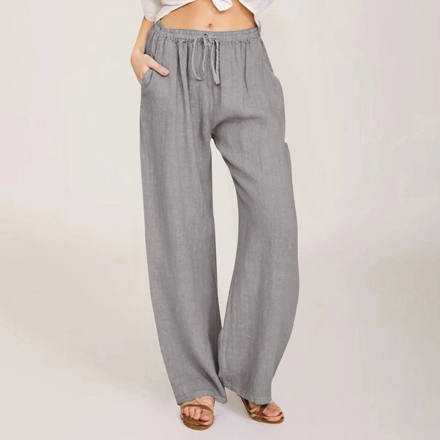 Women's pants with elastic waist for autumn and winter