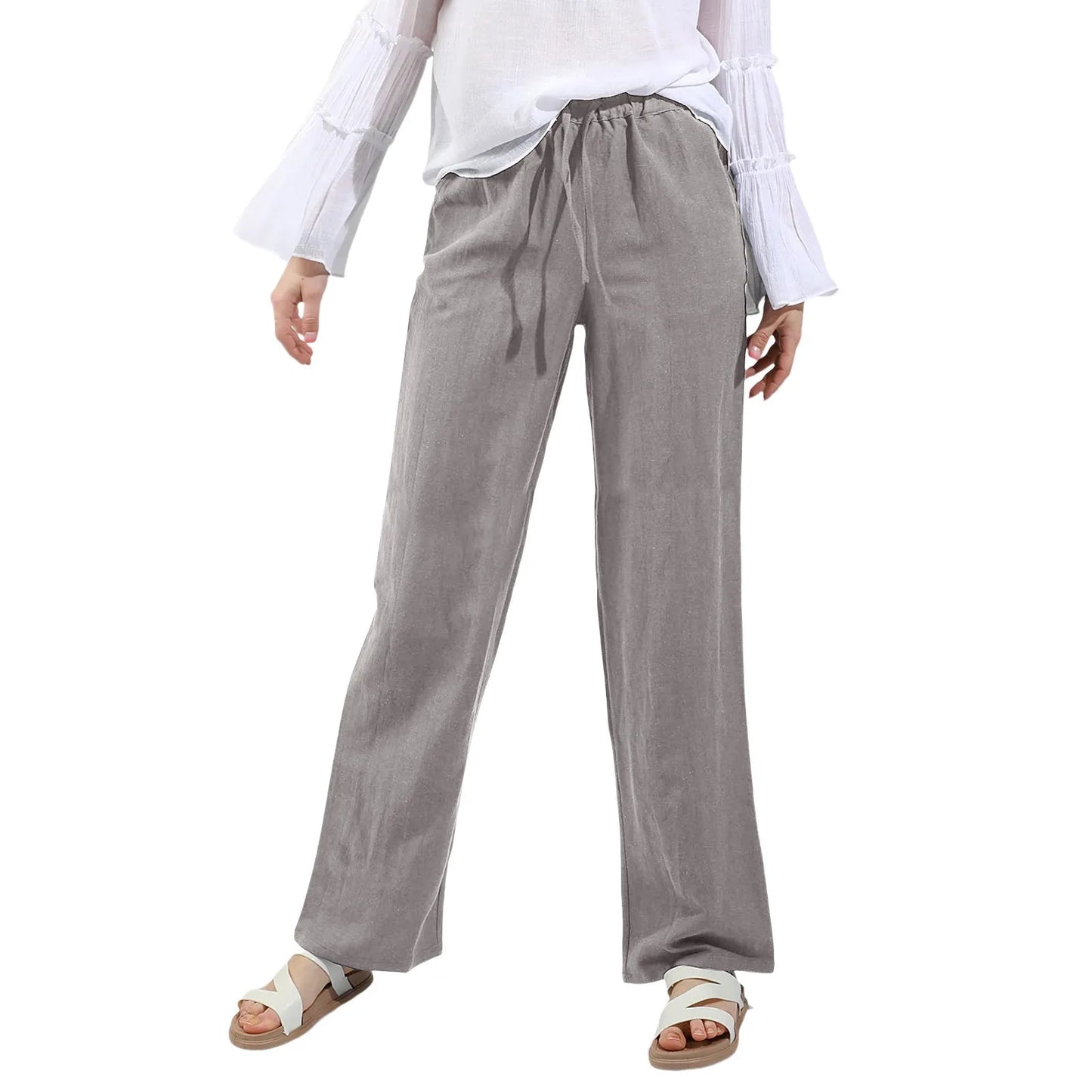 Women's pants with elastic waist for autumn and winter