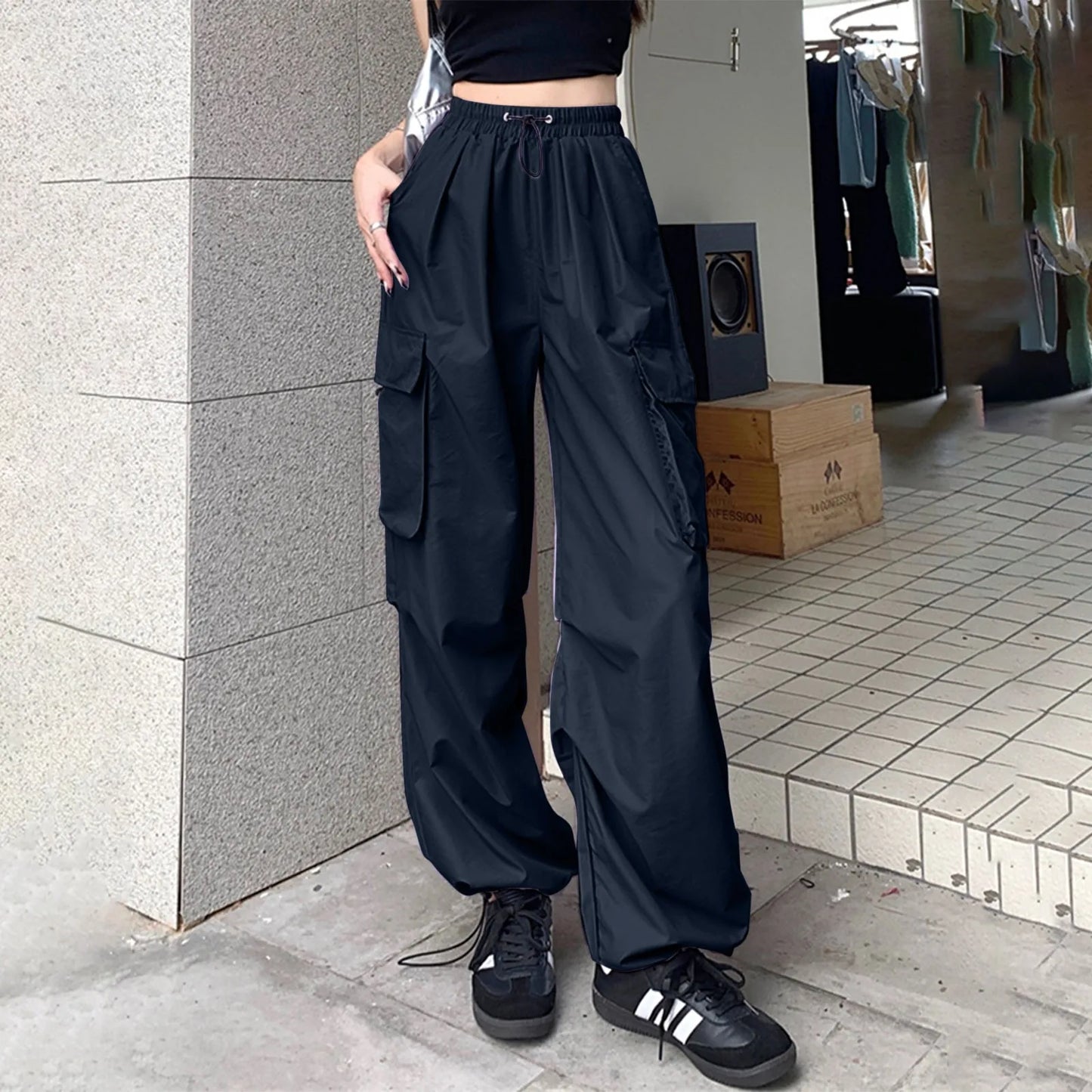 Women's Streetwear Baggy Pants Absorb Sweat for Comfortable Work